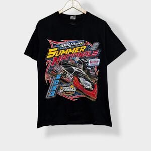 DIRTcar Summer Nationals 2023 Tour Schedule Racing Graphic T Shirt Black M Mens